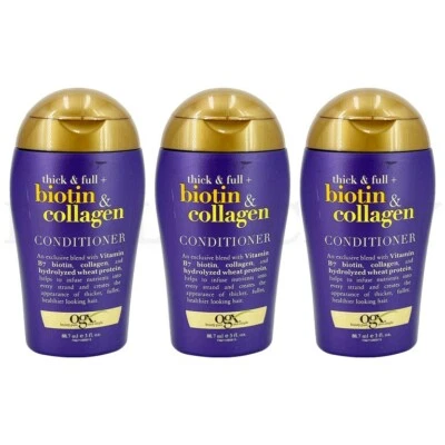 OGX Thick & Full + Biotin & Collagen Conditioner 3 Ounce - Lot of 3 - Image 1 of 2
