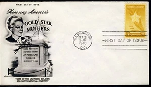 US 1948 Gold Star Mothers (969) . First Day Cover . Fleetwood Cachet - Picture 1 of 1