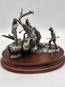 Chilmark Pewter Pequot War 1990 Don Polland Native American Limited - Imagen 1 de 9