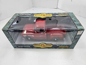 Vintage Ertl American Muscle 1:18 Scale Die Cast 1955 Chevy 3100 Stepside Red - Picture 1 of 5