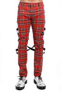 Tripp NYC Chaos Pants [Red Plaid] - Goth, Mall Goth, Punk - Picture 1 of 11