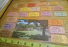 Vintag Lot Ticket Collection & Miniature Train P Card Riverview Park Chicago Il