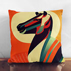 Plump Cushion Art Deco Horse No.5 Soft Scatter Throw Pillow Case Cover Filled