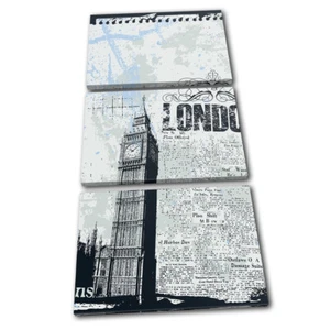 Grunge London blaue Illustration HÖHEN LEINWAND WANDBILD Bild Druck - Bild 1 von 1