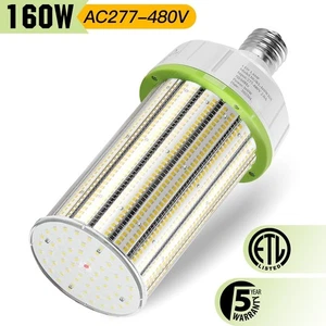 480V 160W LED Corn Light COB Corn Bulb Industrial Warehouse Indoor High Bay Lamp - Picture 1 of 11