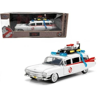 JADA 99731   1/24 CADILLAC GHOSTBUSTERS ECTO-1 WHITE / RED DIE CAST MODEL CAR - Image 1 of 3