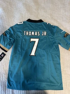 Brian Thomas Jr Jaguars türkis und weiß alternatives Trikot Herren Größe Large NEU - Bild 1 von 8
