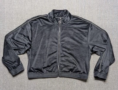 CHAQUETA DEPORTIVA VICTORIA'S SECRET VELOUR DIAMANTE CREMALLERA COMPLETA PEDRERÍA NEGRA XL Foto 1 de 4