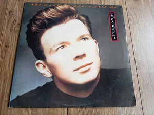 RICK ASTLEY - SHE WANTS TO DANCE WITH ME 12" 1988 INSERT US RCA EX - Picture 1 of 5