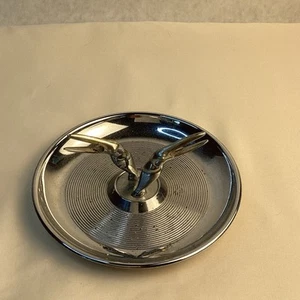 Vintage MCM chrome Ashtray W/ Toucans, Hamilton Products, Pinch Style - Picture 1 of 5