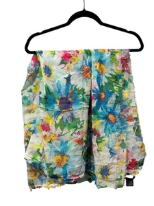 BUFANDA COLORIDA RALPH LAUREN SEDA MEZCLA FLORAL 50” LARGO - Imagen 1 de 3