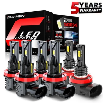 For Chevrolet Captiva Sport 2012-2015 H9+H11+H11 LED Headlight + Fog Light Bulbs - Image 1 of 4