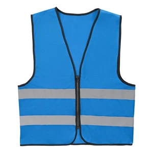 Chaleco de Seguridad Reflectante con Bolsillos Cremallera Frontal Clase 2, Azul Lago - Imagen 1 de 7