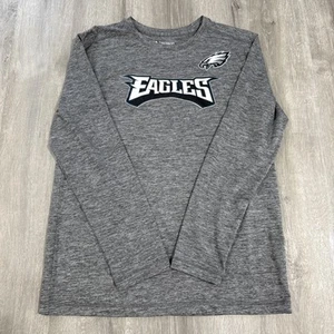 Philadelphia Eagles Shirt Majestic Men's Gray Long Sleeve Top Medium Cool Base - Picture 1 of 2