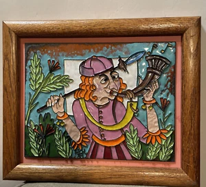 Arte enmarcado de cobre esmaltado escena de Arthur E. Harvey 1989 de colección. “D” - Imagen 1 de 4