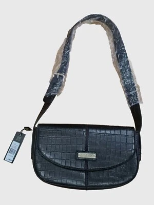London Fog Collection Astor Croco Shoulder Bag Black Style#LFF21949 New With Tag - Image 1 of 4