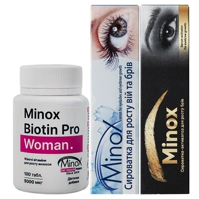 Eyelashes and Eyebrows Growth Set + Biotin - Image 1 of 4