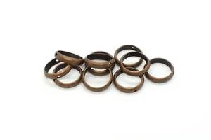 Antique Copper Plated Round Bead Frame For 6mm Beads Jewelry making - Picture 1 of 1