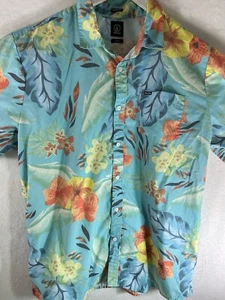 Volcom Shirt Mens 2 XL Multicolor Hawaiian Short Sleeve Floral Colorful Casual - Picture 1 of 10