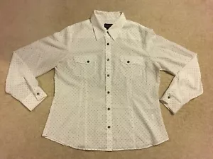 Camisa Pendleton Manga Larga Botón Frontal Lunares Blancos Mujer Talla 16 XL - Imagen 1 de 12