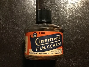 Vintage Cinement Film Cement bottle, 1 oz Empty, Nice Display Piece, $6 ship - Picture 1 of 6