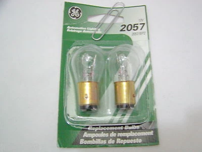 (2) Nueva Bombilla Lámpara Miniatura GE 2057 27w 7w Doble Contacto 12 voltios S8 12v  Foto 1 de 4