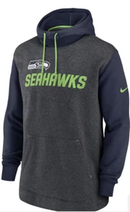 Seattle Seahawks Nike 2-Tone Grey & Blue Surrey Sweatshirt Hoodie Herren Large " - Bild 1 von 3