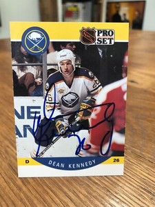 1990-91 PRO SET #22 DEAN KENNEDY SIGNED AUTOGRAPHED CARD A