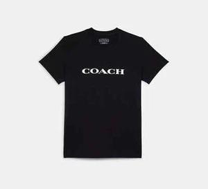 Nueva camiseta Coach Essential en algodón orgánico negra C9693 grande para hombre - Imagen 1 de 2