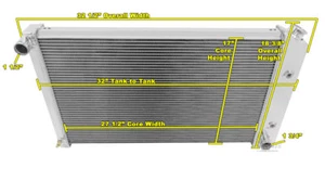 1977 1978 1979 1980 1981 Firebird Trans Am T/A 3 Row SubZero Champion Radiator - Imagen 1 de 7