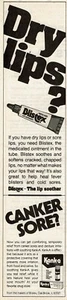 1979 Vintage Print Ad Dry Lips? Canker Sore? Blistex The Lip soother Kank-A - Picture 1 of 2