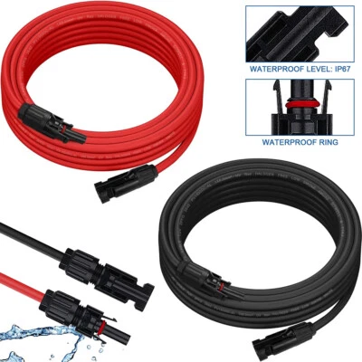 TEOV Solarpanel Verbindungskabel Verlängerungskabel Solarstecker Solarkabel 4/6mm²