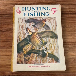 Vintage 1927 Hunting and Fishing Magazine Quail Cover Outdoor Camping Advertise - Picture 1 of 7