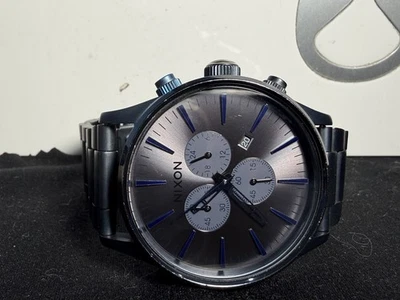 Reloj Nixon The Sentry Cronógrafo Azul Profundo SS Gunmetal Foto 1 de 4