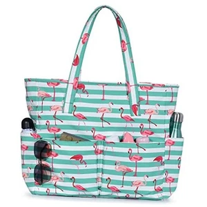 Beach Bags for Women Large Waterproof Sandproof Beach Tote Swim Pool Bag with - Picture 1 of 7