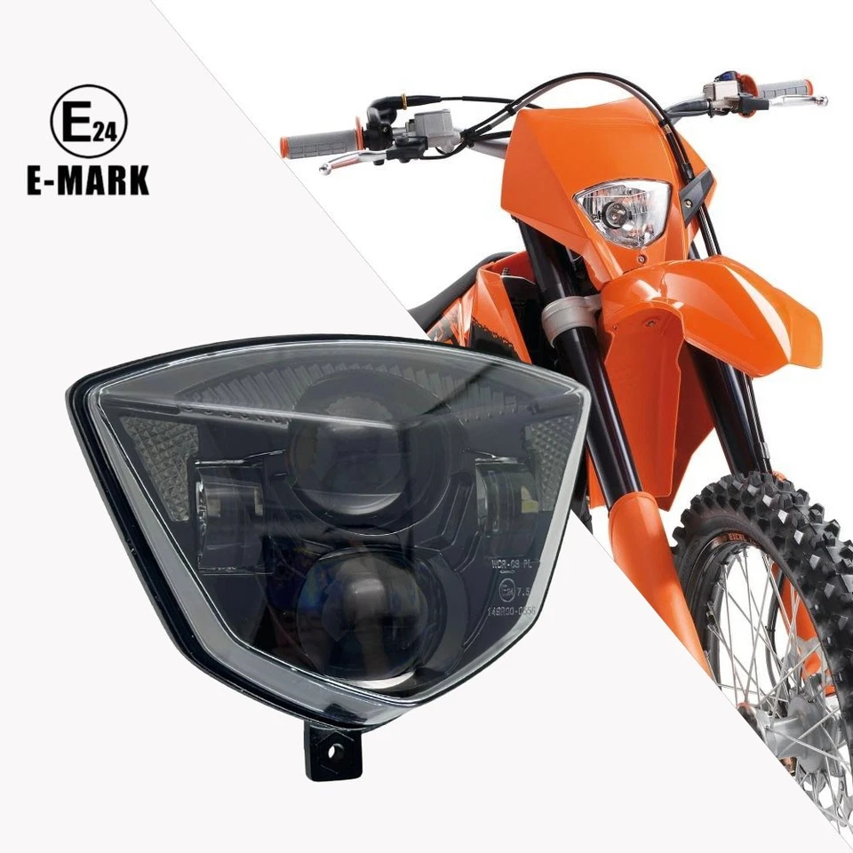 适用于 KTM EXC 125 250 300 400 450 525 2005 - 2007 前大灯 LED 车头灯 DRL — 第 1/4 张图片