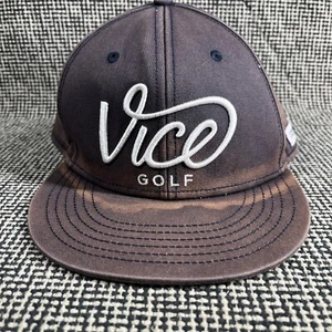 Vice GOLF HAT CAP Snap Back Purpleish WHITE Script Embrace Your Vice Bleach Wash - Picture 1 of 9