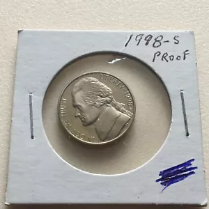 1998 S JEFFERSON FIVE CENTS A827- FREE SHIPPING - Picture 1 of 2