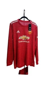 Adidas 2020 Manchester United MANU Home Long Sleeve Jersey Men’s Large L - New - Picture 1 of 12