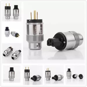 Enchufe de alimentación Krell Audiophile enchapado en oro UE EE. UU. AU cable Schuko conector C13 - Imagen 1 de 16