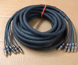 Monster HDTV 5RCA Component Cable + Audio Video Cable 8m 16mm 12 Port Rca Head - Picture 1 of 5