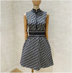 Christian Dior Oblique allover sleeveless dress Trotter Nylon #34 240509N - Picture 1 of 1