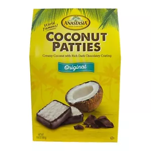 Anastasia Coconut Patties Original Flavor 10.6 oz New Box Rich Dark Chocolate - Picture 1 of 5