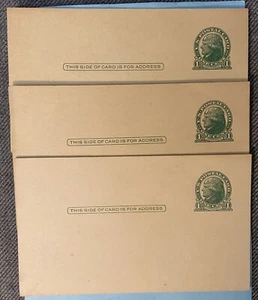 Three Unused Postcards 1914-1951 1¢ Jefferson Sc. UX27 - Picture 1 of 2