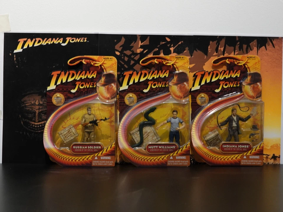 Indiana Jones Crystal Skull Action Figure 2008 Job Lot + Mutt Williams + Soldier - Image 1 of 1