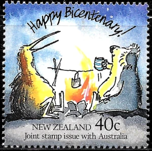 New Zealand 1988 Australia Bicentenary JOINT STAMP 40c MNH VF - Picture 1 of 1