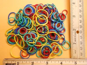 small Assorted Color  rubber band pony tail holder  scrunchies girl braid hair - Picture 1 of 1