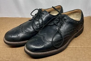 Clarks 1825 Men’s US 11.5 Black Leather Oxford Shoes | Lace-Up Platform Sole - Picture 1 of 6