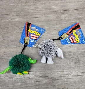 Koosh Zipper Pull 1994 Elefant & Crocodile Neu Koosh Ball Tier 80er - Bild 1 von 8