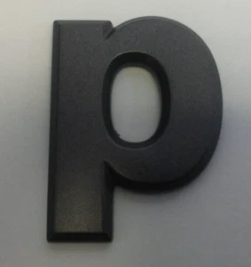 Gray Metallic Jeep "p" Individual Letter Emblem - Bild 1 von 3
